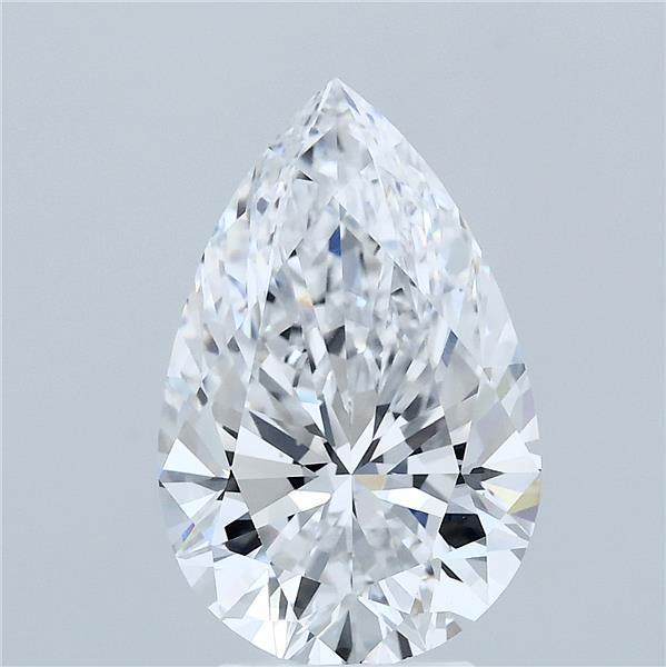 4.00 Carat Pear Shaped, Ideal Cut, D Color, VVS2 Clarity, IGI Certified Lab Grown Diamond