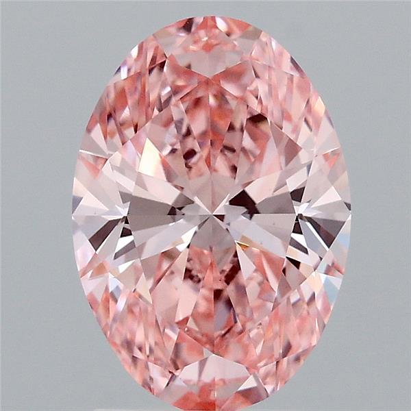 2.06 Carat Oval Shaped, Ideal Cut, FANCY VIVID PINK Color, VS1 Clarity, IGI Certified Lab Grown Diamond