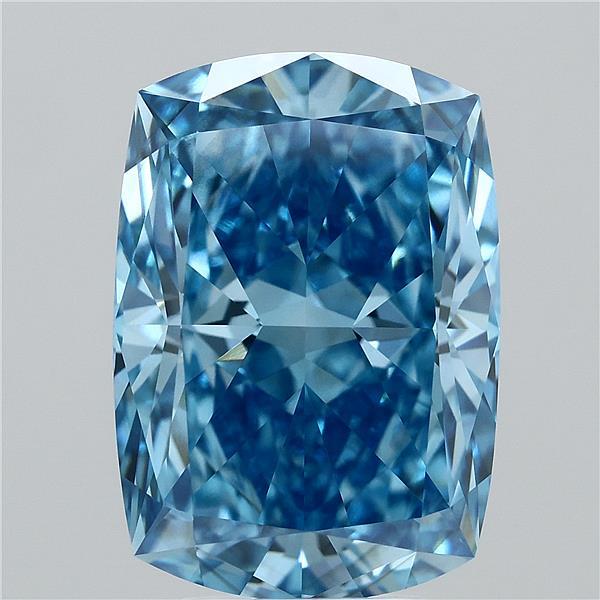 6.17 Carat Cushion Shaped, Excellent Cut, FANCY VIVID BLUE Color, VS1 Clarity, IGI Certified Lab Grown Diamond