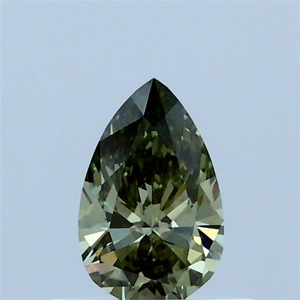 0.39 Carat Pear Shaped, Ideal Cut, FANCY VIVID GREEN Color, VS1 Clarity, IGI Certified Lab Grown Diamond