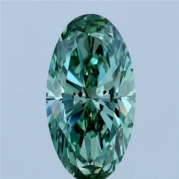 3.10 Carat Oval Shaped, Excellent Cut, FANCY VIVID GREEN Color, VVS2 Clarity, IGI Certified Lab Grown Diamond