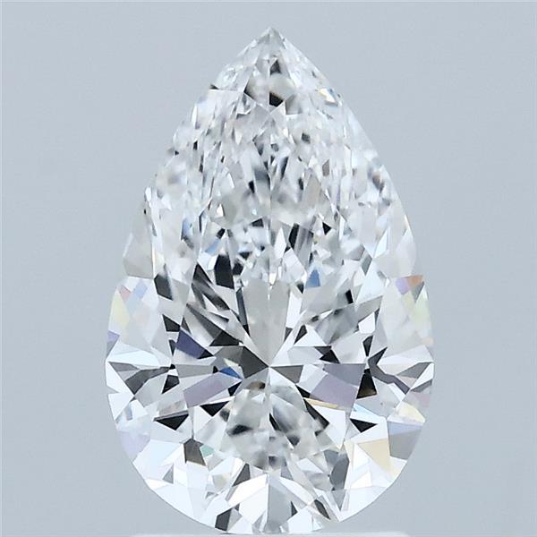 1.57 Carat Pear Shaped, Excellent Cut, E Color, VVS2 Clarity, IGI Certified Lab Grown Diamond
