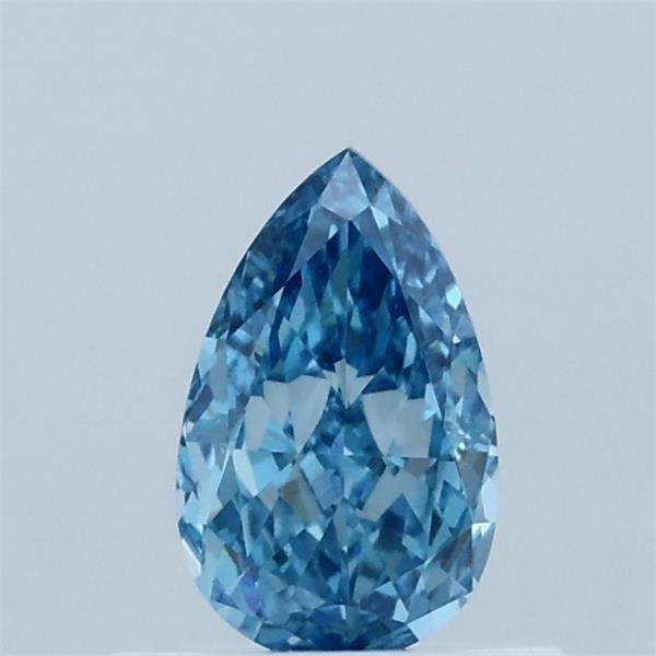 0.57 Carat Pear Shaped, Excellent Cut, FANCY VIVID BLUE Color, VVS2 Clarity, IGI Certified Lab Grown Diamond