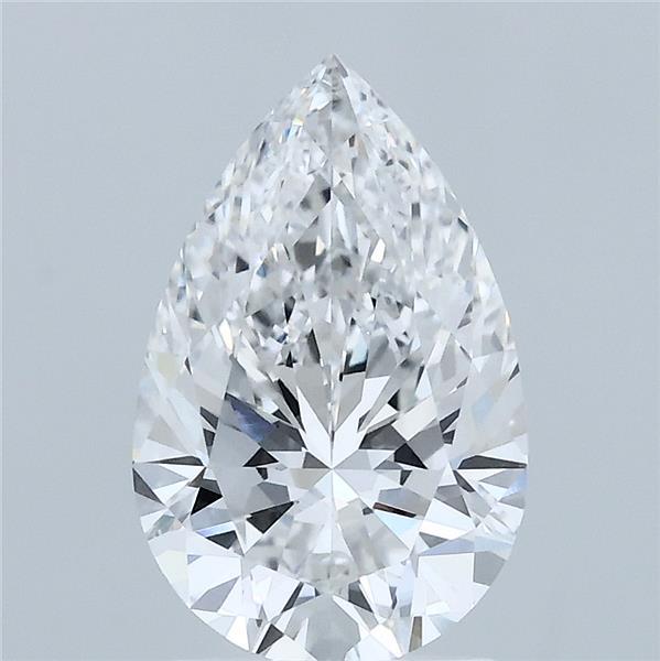 2.10 Carat Pear Shaped, Ideal Cut, E Color, VVS2 Clarity, IGI Certified Lab Grown Diamond