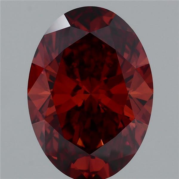 3.52 Carat Oval Shaped, Ideal Cut, FANCY VIVID ORANGE Color, VVS2 Clarity, IGI Certified Lab Grown Diamond
