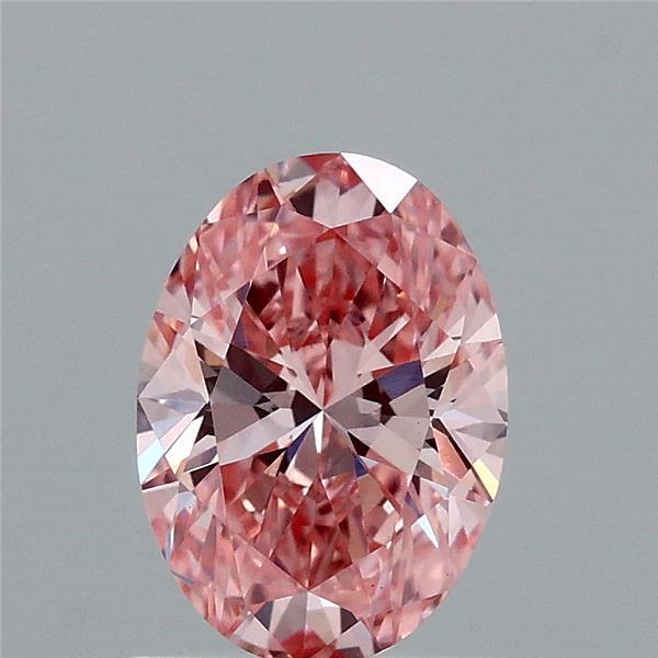 1.08 Carat Oval Shaped, Ideal Cut, FANCY VIVID PINK Color, VS1 Clarity, IGI Certified Lab Grown Diamond