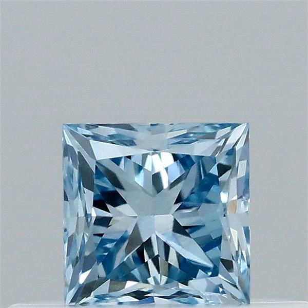 0.31 Carat Princess Shaped, Excellent Cut, FANCY VIVID BLUE Color, VVS2 Clarity, IGI Certified Lab Grown Diamond