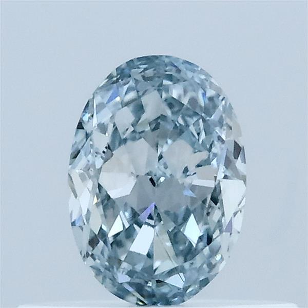 0.37 Carat Oval Shaped, Very Good Cut, FANCY INTENSE BLUE Color, VVS2 Clarity, IGI Certified Lab Grown Diamond