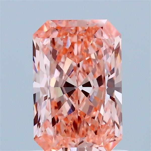 1.07 Carat Radiant Shaped, Ideal Cut, FANCY VIVID PINK Color, VVS2 Clarity, IGI Certified Lab Grown Diamond