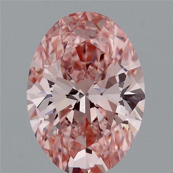 1.96 Carat Oval Shaped, Ideal Cut, FANCY VIVID PINK Color, VS1 Clarity, IGI Certified Lab Grown Diamond