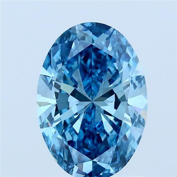 1.50 Carat Oval Shaped, Excellent Cut, FANCY VIVID BLUE Color, VS2 Clarity, IGI Certified Lab Grown Diamond