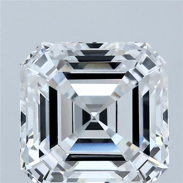 4.09 Carat Asscher Shaped, Ideal Cut, D Color, VS1 Clarity, IGI Certified Lab Grown Diamond