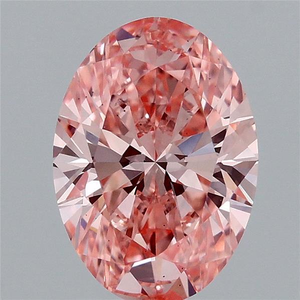 1.65 Carat Oval Shaped, Ideal Cut, FANCY VIVID PINK Color, VS2 Clarity, IGI Certified Lab Grown Diamond