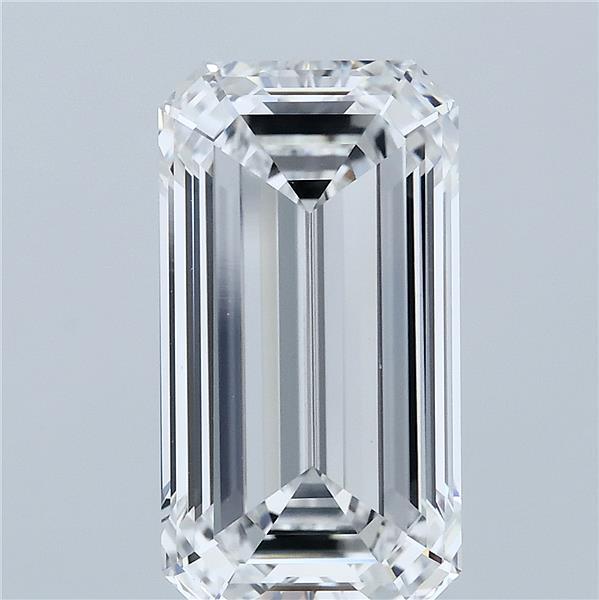 5.14 Carat Emerald Shaped, Ideal Cut, D Color, VVS2 Clarity, IGI Certified Lab Grown Diamond