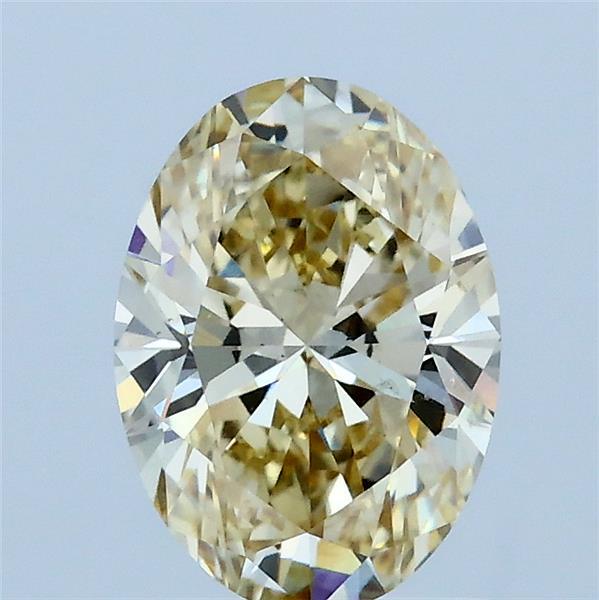 1.29 Carat Oval Shaped, Ideal Cut, FANCY LIGHT YELLOW Color, VS2 Clarity, IGI Certified Lab Grown Diamond