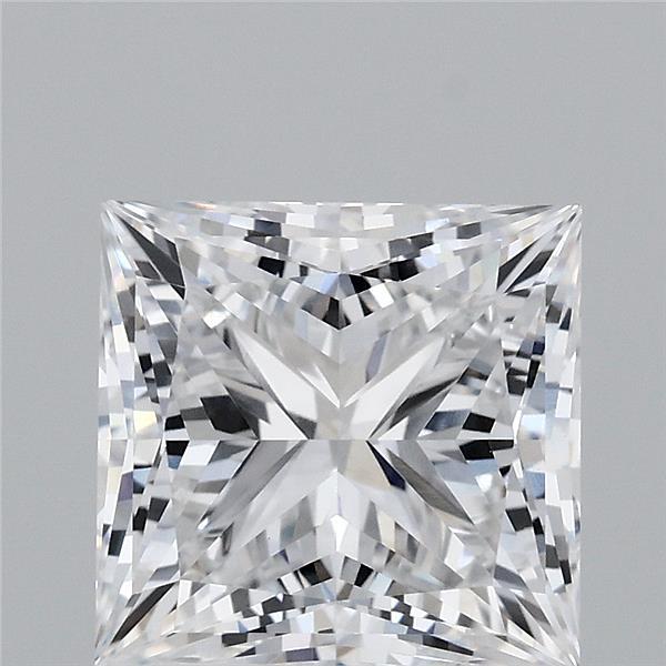 3.22 Carat Princess Shaped, Ideal Cut, D Color, VVS2 Clarity, IGI Certified Lab Grown Diamond