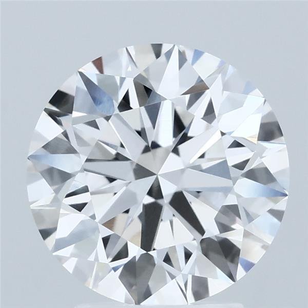 3.07 Carat Round Shaped, Ideal Cut, E Color, VVS2 Clarity, IGI Certified Lab Grown Diamond