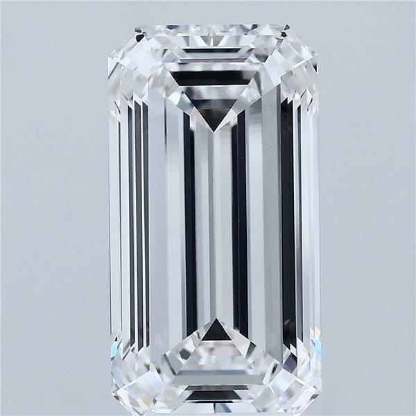 5.16 Carat Emerald Shaped, Ideal Cut, D Color, VVS2 Clarity, IGI Certified Lab Grown Diamond