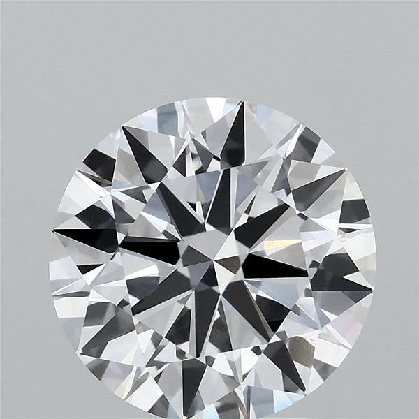 3.36 Carat Round Shaped, Ideal Cut, D Color, VVS2 Clarity, IGI Certified Lab Grown Diamond