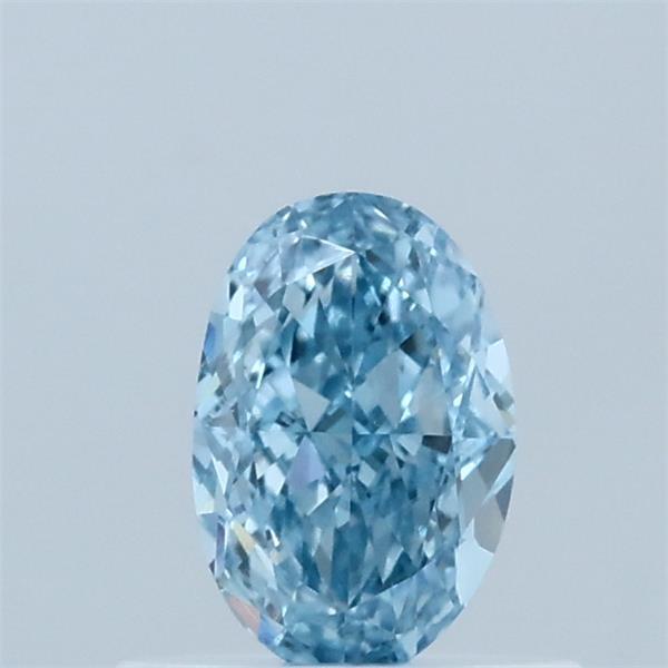 0.52 Carat Oval Shaped, Excellent Cut, FANCY VIVID BLUE Color, VVS2 Clarity, IGI Certified Lab Grown Diamond