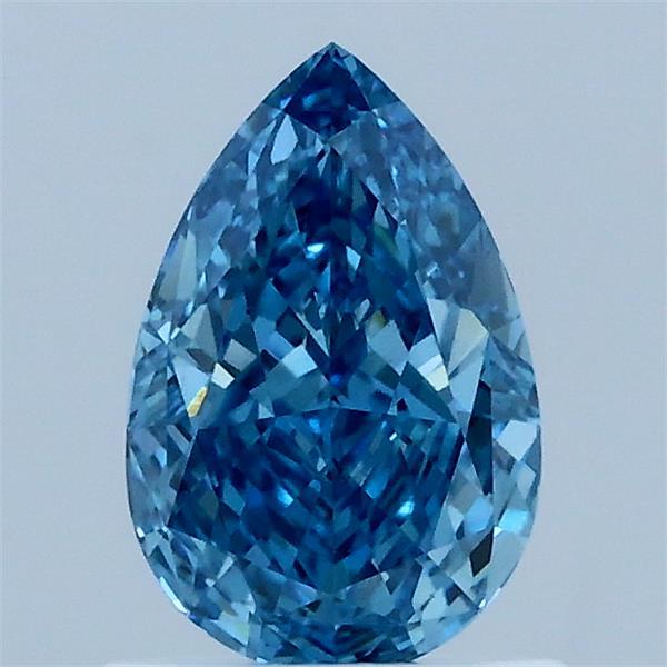 1.03 Carat Pear Shaped, Excellent Cut, FANCY VIVID BLUE Color, VS1 Clarity, IGI Certified Lab Grown Diamond