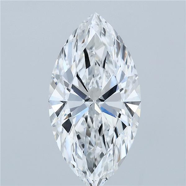 3.08 Carat Marquise Shaped, Ideal Cut, E Color, VVS2 Clarity, IGI Certified Lab Grown Diamond