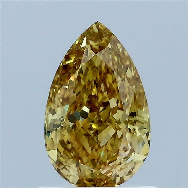 1.01 Carat Pear Shaped, Ideal Cut, FANCY INTENSE YELLOW Color, VS1 Clarity, IGI Certified Lab Grown Diamond