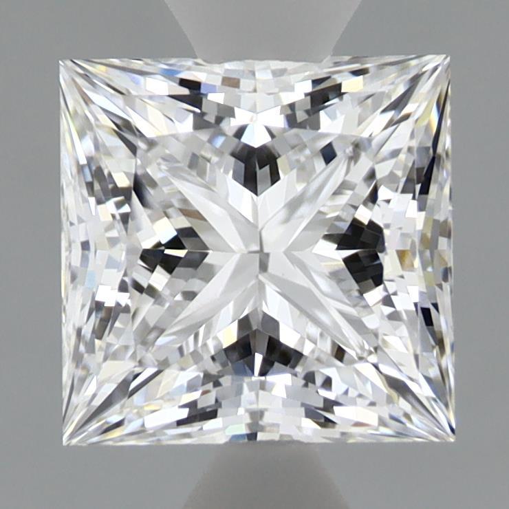 1.55 Carat Princess Shaped, Ideal Cut, D Color, VVS2 Clarity, IGI Certified Lab Grown Diamond
