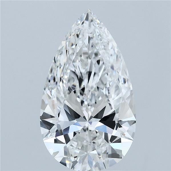 2.81 Carat Pear Shaped, Ideal Cut, F Color, VVS2 Clarity, IGI Certified Lab Grown Diamond