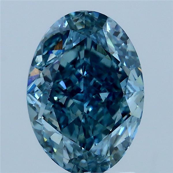 2.68 Carat Oval Shaped, Excellent Cut, FANCY VIVID BLUE Color, VS2 Clarity, IGI Certified Lab Grown Diamond