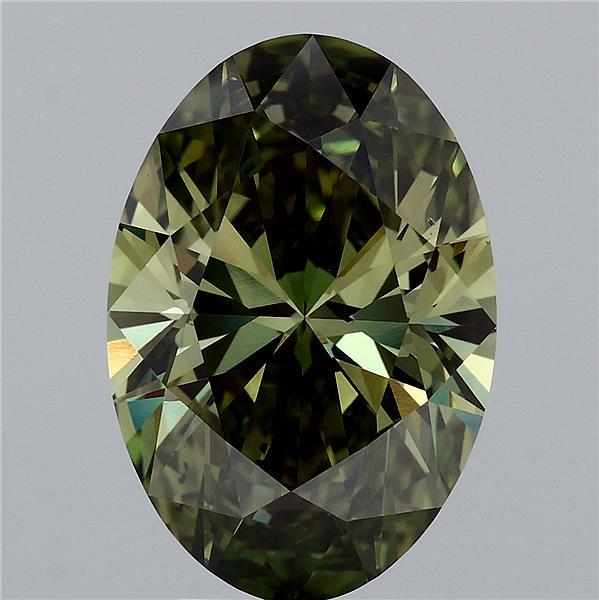 5.49 Carat Oval Shaped, Ideal Cut, FANCY VIVID GREEN Color, VS1 Clarity, IGI Certified Lab Grown Diamond