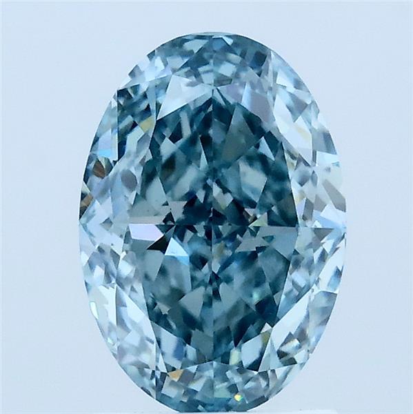 2.03 Carat Oval Shaped, Excellent Cut, FANCY INTENSE BLUE Color, VS1 Clarity, IGI Certified Lab Grown Diamond