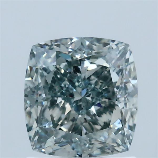 1.55 Carat Cushion Shaped, Ideal Cut, FANCY INTENSE GREEN Color, VS1 Clarity, IGI Certified Lab Grown Diamond