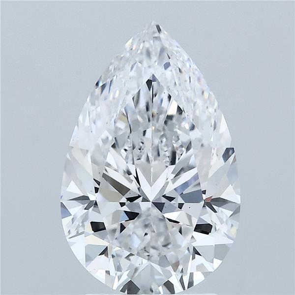 3.00 Carat Pear Shaped, Ideal Cut, D Color, VS1 Clarity, IGI Certified Lab Grown Diamond