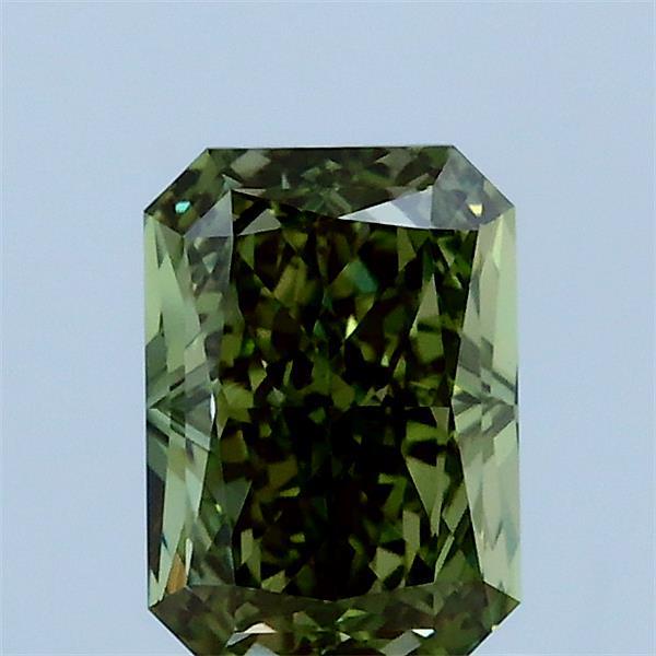 1.11 Carat Radiant Shaped, Excellent Cut, FANCY VIVID GREEN Color, VS1 Clarity, IGI Certified Lab Grown Diamond