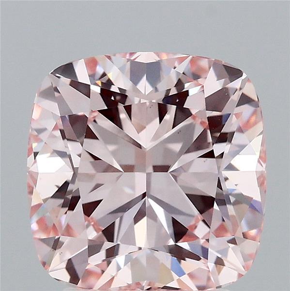 3.05 Carat Cushion Shaped, Ideal Cut, FANCY INTENSE PINK Color, VS1 Clarity, IGI Certified Lab Grown Diamond