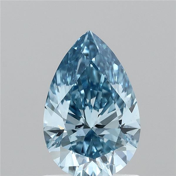 1.07 Carat Pear Shaped, Excellent Cut, FANCY VIVID BLUE Color, VS1 Clarity, IGI Certified Lab Grown Diamond
