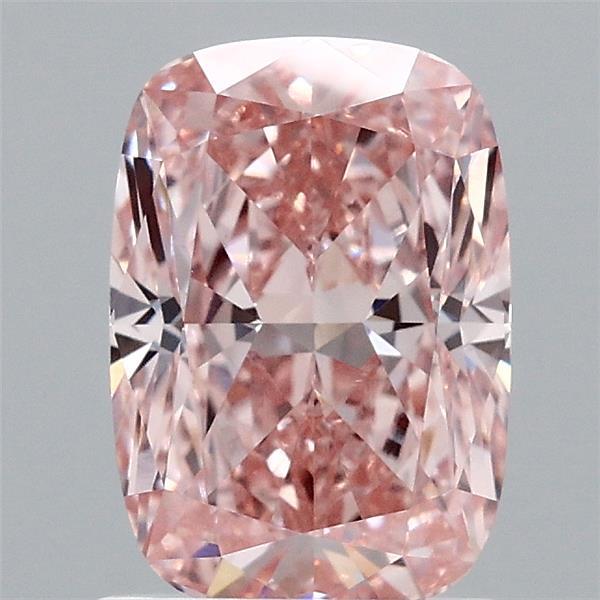 1.63 Carat Cushion Shaped, Ideal Cut, FANCY VIVID PINK Color, VVS2 Clarity, IGI Certified Lab Grown Diamond