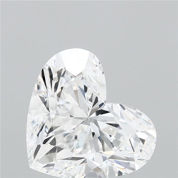 3.78 Carat Heart Shaped, Ideal Cut, D Color, VVS2 Clarity, IGI Certified Lab Grown Diamond