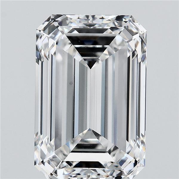 6.43 Carat Emerald Shaped, Ideal Cut, E Color, VS1 Clarity, IGI Certified Lab Grown Diamond