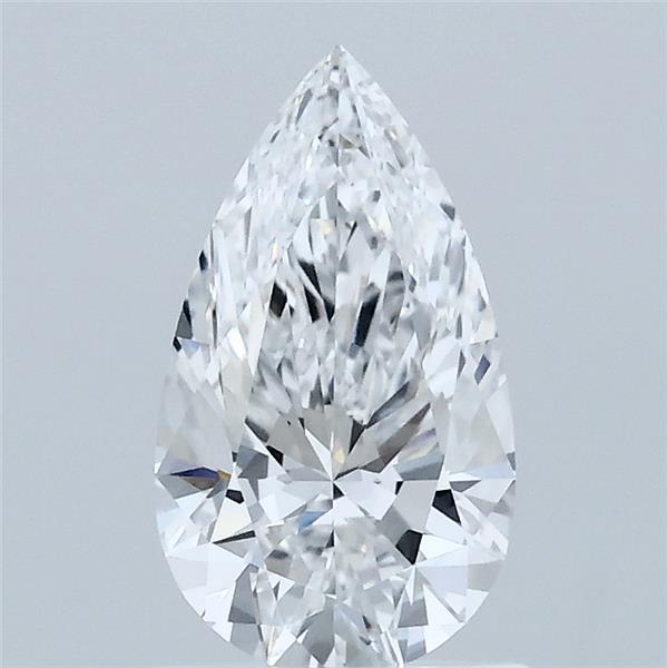 1.08 Carat Pear Shaped, Ideal Cut, D Color, VVS2 Clarity, IGI Certified Lab Grown Diamond