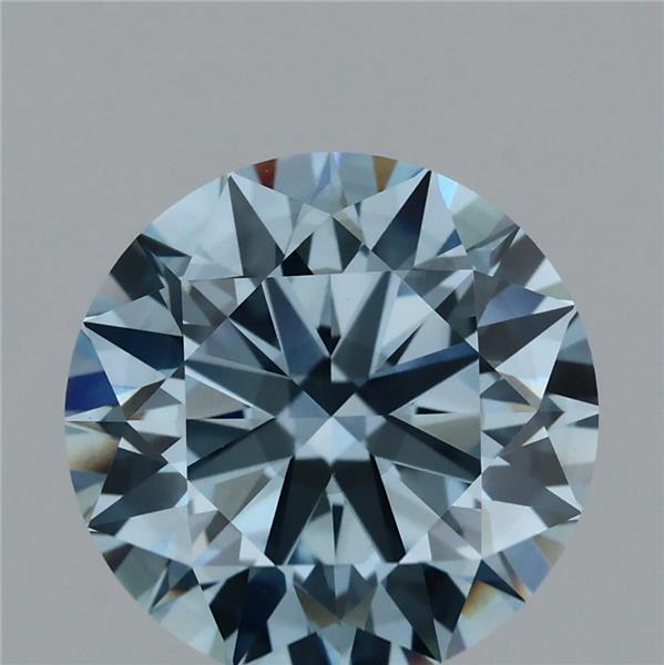 2.86 Carat Round Shaped, Excellent Cut, FANCY VIVID BLUE Color, VS2 Clarity, IGI Certified Lab Grown Diamond
