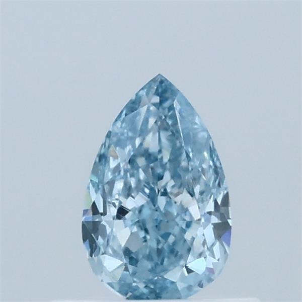 0.54 Carat Pear Shaped, Excellent Cut, FANCY VIVID BLUE Color, VVS2 Clarity, IGI Certified Lab Grown Diamond