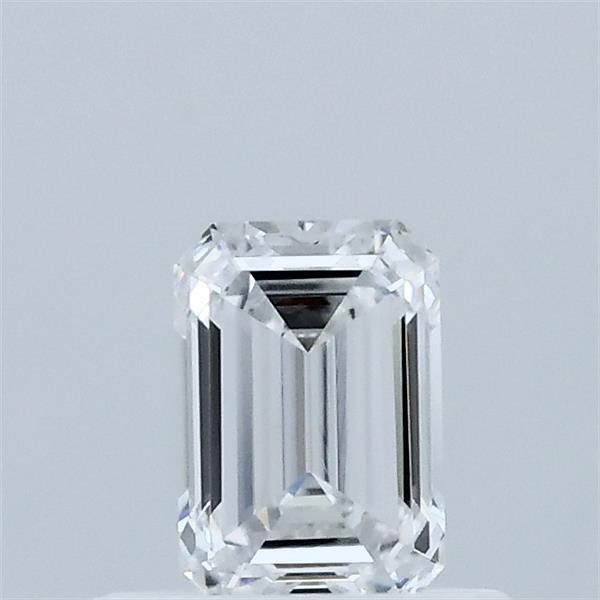 0.52 Carat Emerald Shaped, Ideal Cut, D Color, VVS2 Clarity, IGI Certified Lab Grown Diamond
