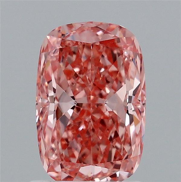 1.59 Carat Cushion Shaped, Ideal Cut, FANCY VIVID PINK Color, VVS2 Clarity, IGI Certified Lab Grown Diamond