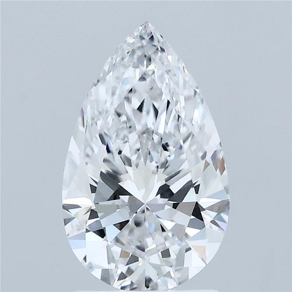 1.53 Carat Pear Shaped, Ideal Cut, D Color, VVS2 Clarity, IGI Certified Lab Grown Diamond