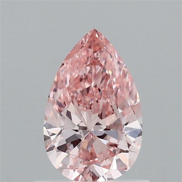 0.73 Carat Pear Shaped, Ideal Cut, FANCY INTENSE PINK Color, VS1 Clarity, IGI Certified Lab Grown Diamond