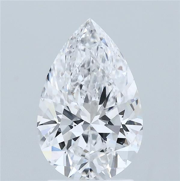 2.21 Carat Pear Shaped, Ideal Cut, D Color, VVS2 Clarity, IGI Certified Lab Grown Diamond