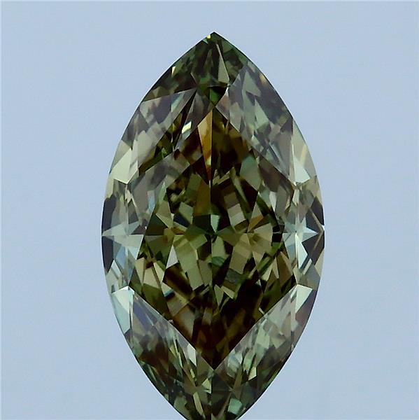 2.62 Carat Marquise Shaped, Ideal Cut, FANCY INTENSE GREEN Color, VS1 Clarity, IGI Certified Lab Grown Diamond
