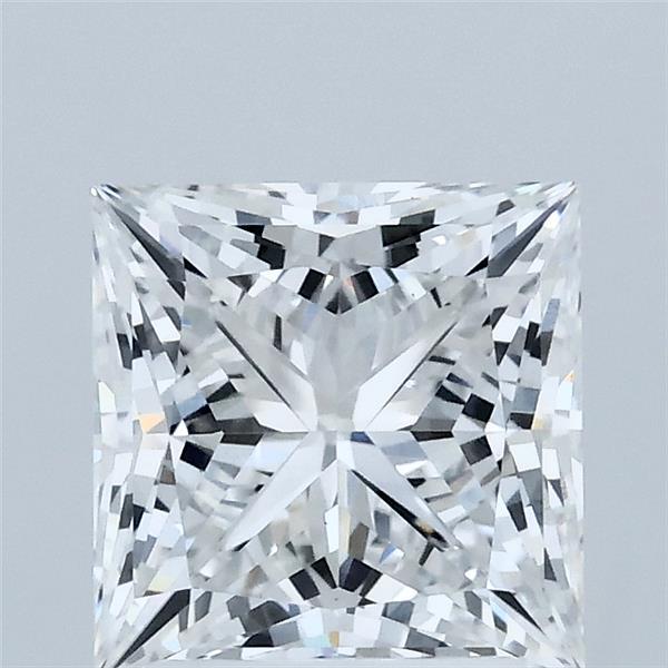 2.10 Carat Princess Shaped, Ideal Cut, E Color, VS1 Clarity, IGI Certified Lab Grown Diamond